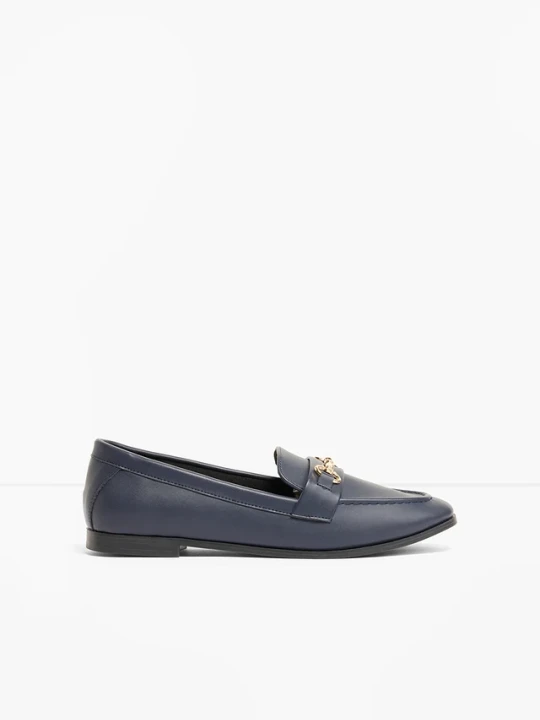 Zdjęcie produktu Loafersy ze sprzączką BonPrix niebieski