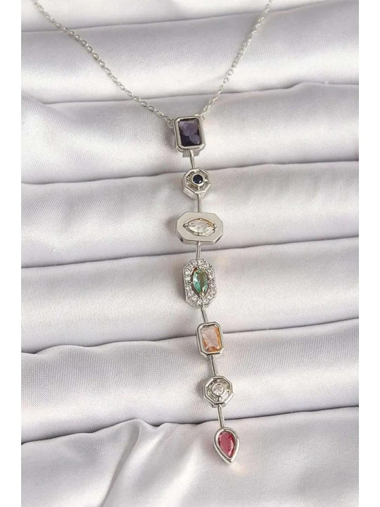 Zdjęcie produktu Lodie Silver Naszyjnik z cyrkoniami - dł. 45 cm rozmiar: onesize
