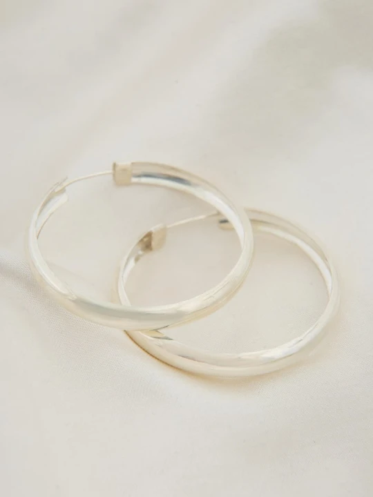 Zdjęcie produktu Lodie Silver Srebrne kolczyki-kreole rozmiar: onesize
