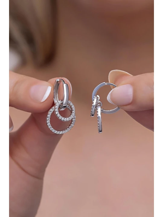 Zdjęcie produktu Lodie Silver Srebrne kolczyki z cyrkoniami rozmiar: onesize