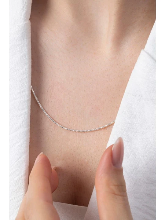 Zdjęcie produktu Lodie Silver Srebrny naszyjnik - dł. 42 cm rozmiar: onesize