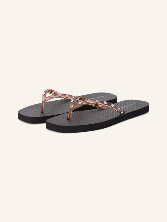 Zdjęcie produktu Loeffler Randall Klapki Taryn Z Kamieniami Ozdobnymi schwarz BRĄZOWY