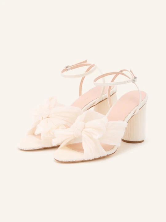 Zdjęcie produktu Loeffler Randall Sandały Na Obcasie Camellia weiss ECRU