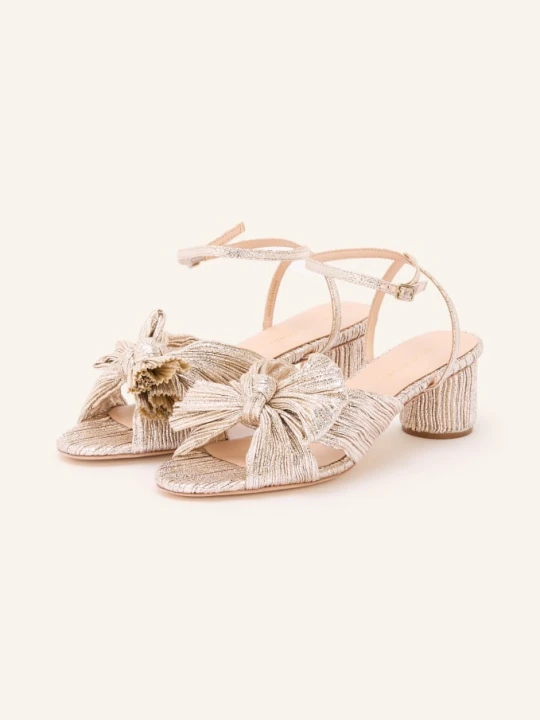 Zdjęcie produktu Loeffler Randall Sandały Na Obcasie Dahlia beige ZŁOTY