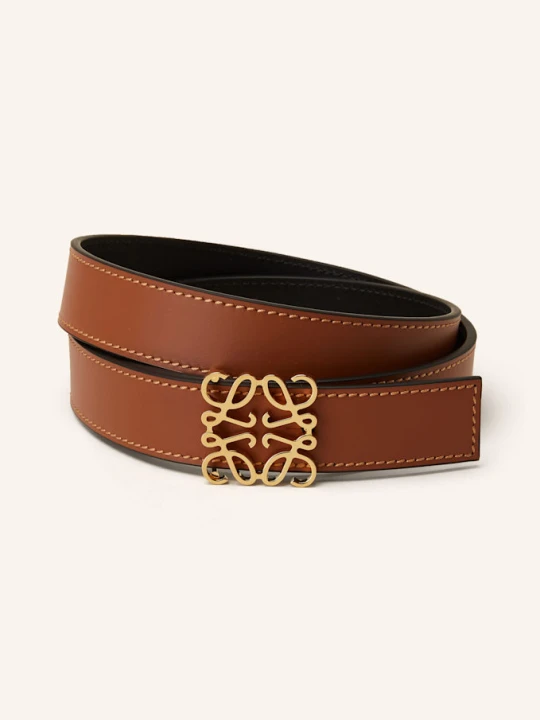 Zdjęcie produktu Loewe Pasek Skórzany Anagram braun BRĄZOWY
