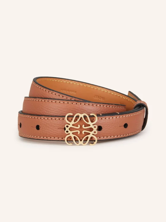 Zdjęcie produktu Loewe Pasek Skórzany Anagram braun BRĄZOWY