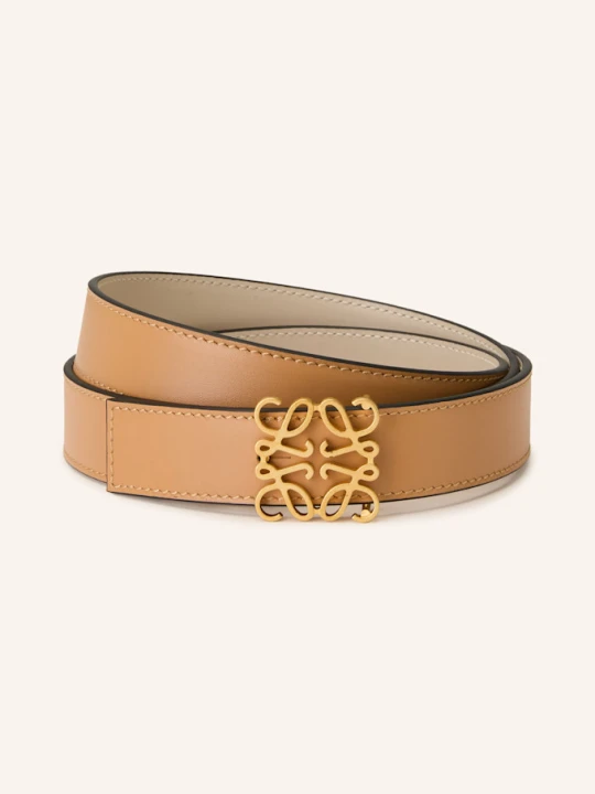 Zdjęcie produktu Loewe Pasek Skórzany Anagram braun JASNOBRĄZOWY