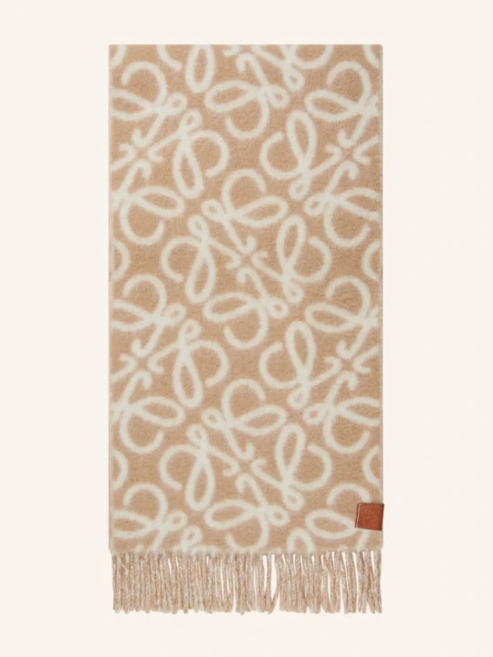 Zdjęcie produktu Loewe Szal Anagram Z Dodatkiem Alpaki beige