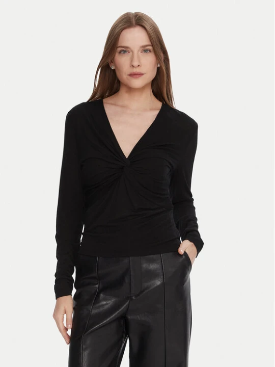 Zdjęcie produktu LOLA CASADEMUNT Bluzka MF2515029 Czarny Slim Fit