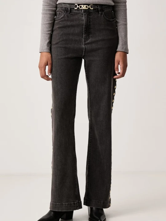 Zdjęcie produktu Lola Casademunt jeansy flare damskie szary