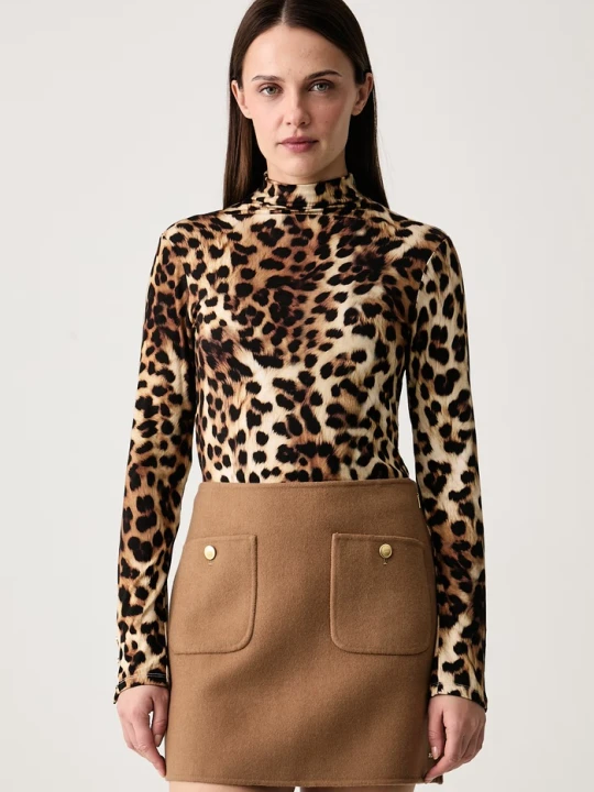 Zdjęcie produktu Lola Casademunt longsleeve damski bawełniany z elastanem beżowy