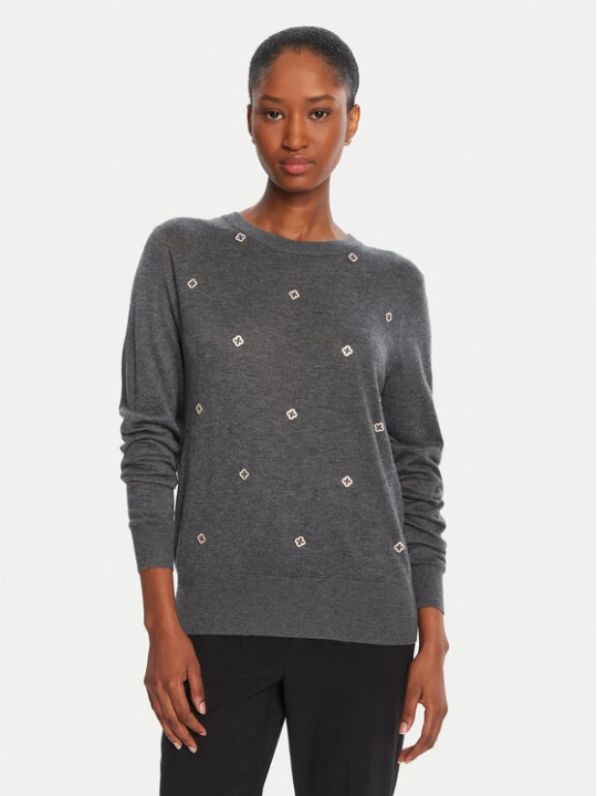 Zdjęcie produktu LOLA CASADEMUNT Sweter MF2511012 Szary Regular Fit