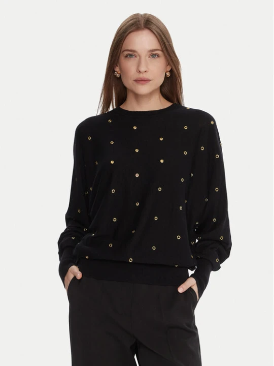 Zdjęcie produktu LOLA CASADEMUNT Sweter MF2511023 Czarny Oversize