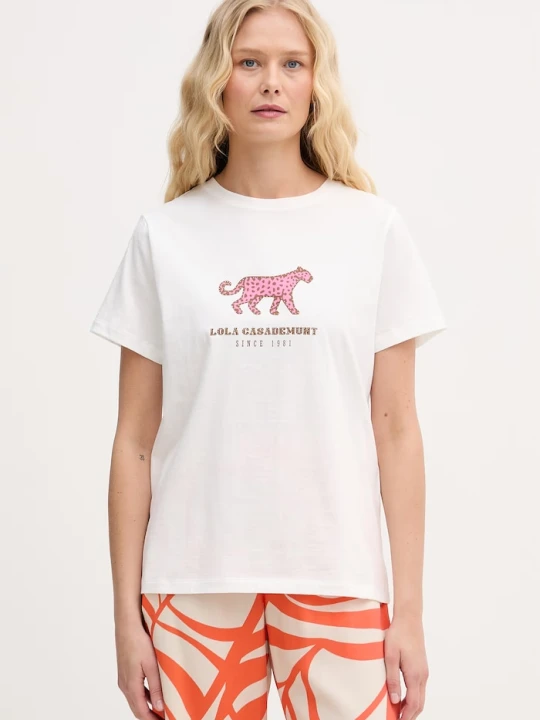 Zdjęcie produktu Lola Casademunt t-shirt damski bawełniany biały