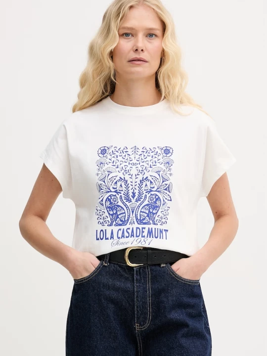 Zdjęcie produktu Lola Casademunt t-shirt damski bawełniany biały
