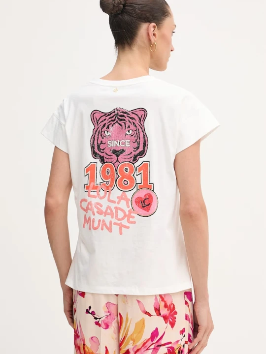 Zdjęcie produktu Lola Casademunt T-shirt damski bawełniany biały