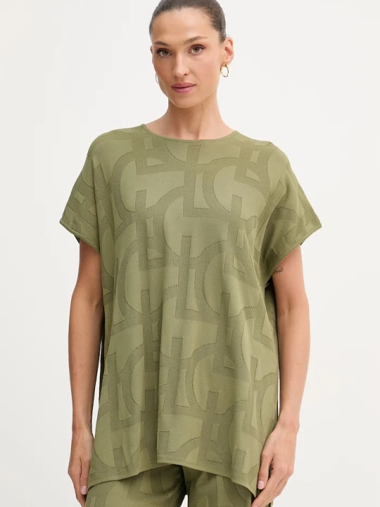 Zdjęcie produktu Lola Casademunt T-shirt damski z wiskozą zielony
