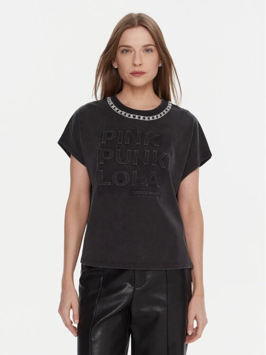 Zdjęcie produktu LOLA CASADEMUNT T-Shirt LF2515030 Szary Loose Fit