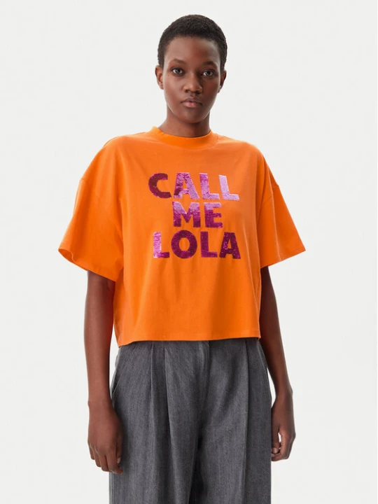 Zdjęcie produktu LOLA CASADEMUNT T-Shirt LS2515054 Pomarańczowy Relaxed Fit
