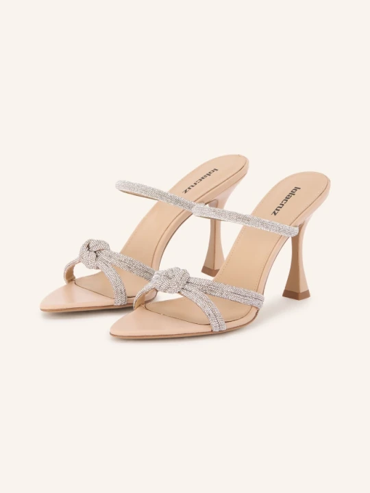 Zdjęcie produktu Lola Cruz Klapki Alice Z Kamieniami Ozdobnymi beige