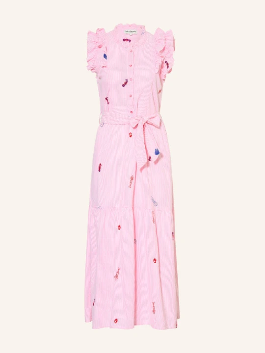 Zdjęcie produktu Lollys Laundry Sukienka Harrietll Z Falbanami I Haftami pink