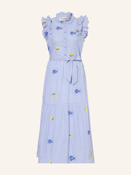Zdjęcie produktu Lollys Laundry Sukienka Harrietll Z Falbankami blau beżowy