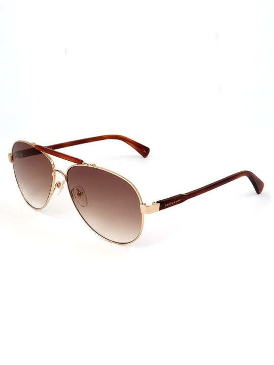 Zdjęcie produktu Longchamp Damskie okulary przeciwsłoneczne w kolorze złoto-jasnobrązowym rozmiar: 61