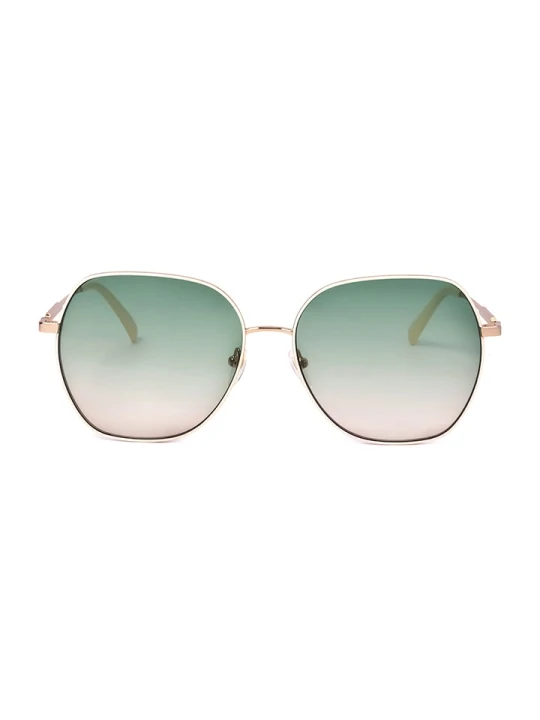 Zdjęcie produktu Longchamp Damskie okulary przeciwsłoneczne w kolorze złoto-zielonym rozmiar: 60