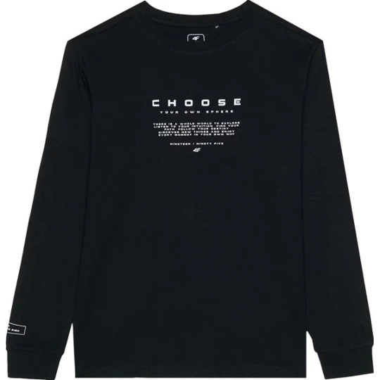 Zdjęcie produktu Longsleeve chłopięcy TLONM294 4F Czarny