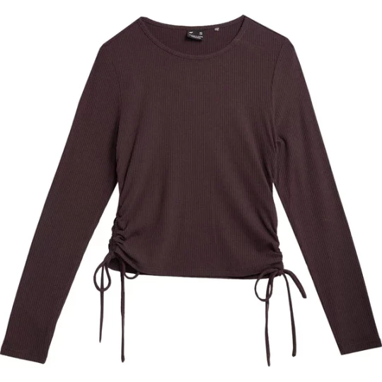 Zdjęcie produktu Longsleeve damski 4FAW23TLONF156 4F Brązowy