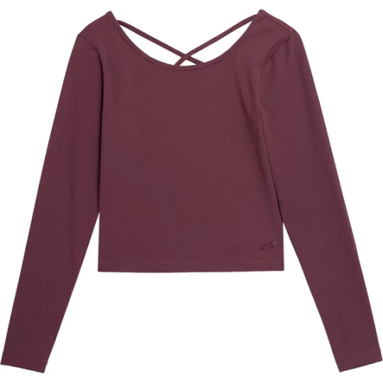 Zdjęcie produktu Longsleeve damski 4FSS23TLONF065 4F Fioletowy