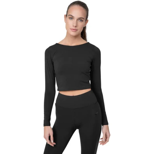 Zdjęcie produktu Longsleeve damski H4Z22 TSDL019 4F Czarny