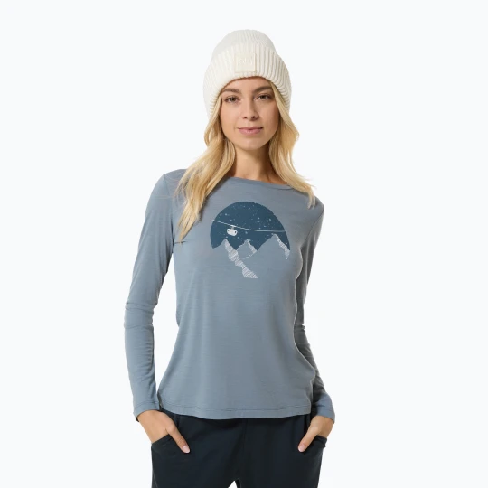 Zdjęcie produktu Longsleeve damski Super.Natural Gondola flint stone/various Szary