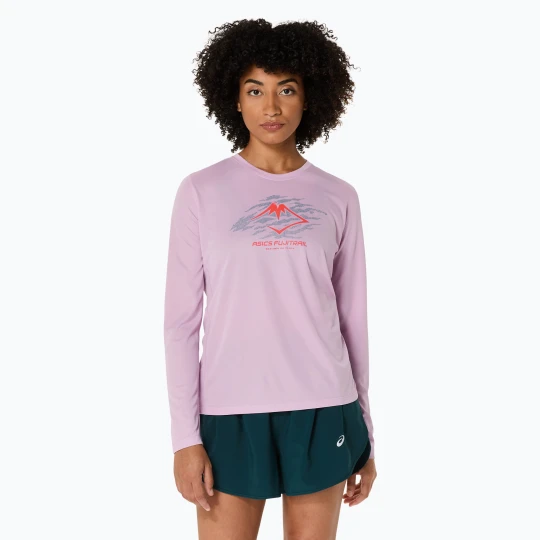 Zdjęcie produktu Longsleeve do biegania damski ASICS Fujitrail Logo light ube Różowy