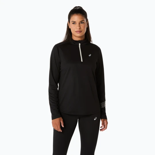 Zdjęcie produktu Longsleeve do biegania damski ASICS Icon 1 / 2 Zip LS Top performance black
