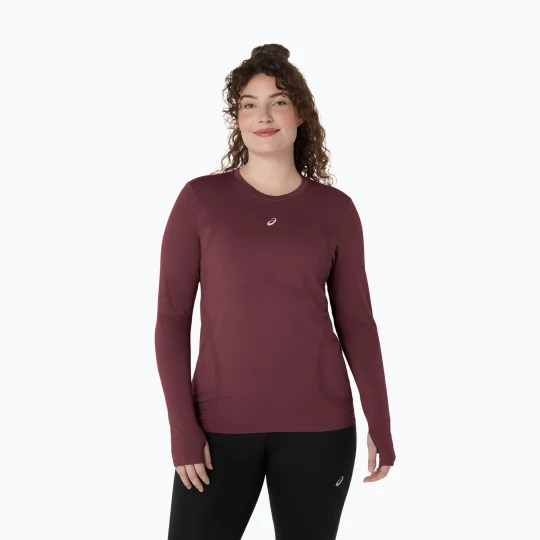 Zdjęcie produktu Longsleeve do biegania damski ASICS Road Seamless dark currant / port royal Bordowy