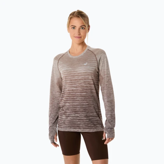 Zdjęcie produktu Longsleeve do biegania damski ASICS Seamless taupe grey / coffee Brązowy