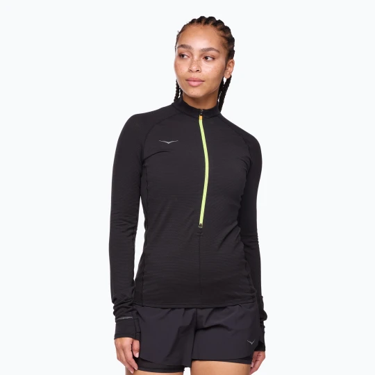 Zdjęcie produktu Longsleeve do biegania damski HOKA BaseZip Long Sleeve black