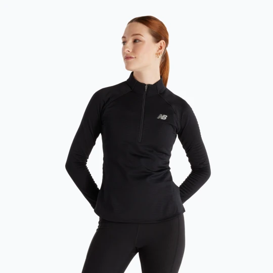Zdjęcie produktu Longsleeve do biegania damski New Balance Athletics Heat Grid 1/2 Zip black