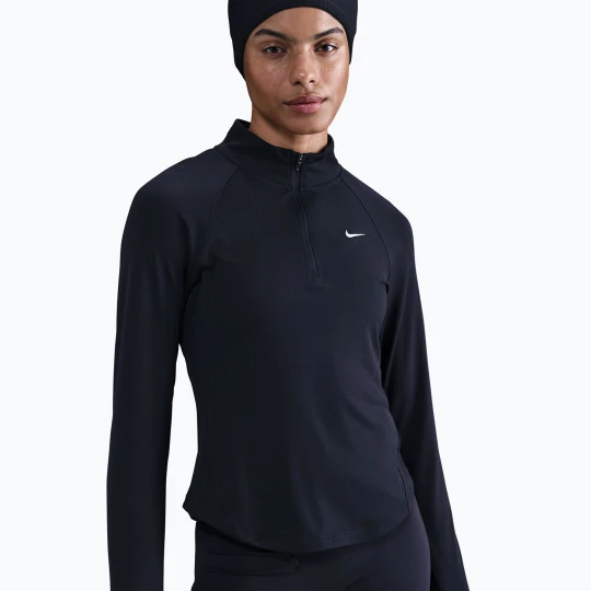 Zdjęcie produktu Longsleeve do biegania damski Nike Tempo Swoosh Run Dri-Fit 1 / 4-Zip black / white
