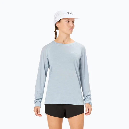 Zdjęcie produktu Longsleeve do biegania damski NNormal Merino blue