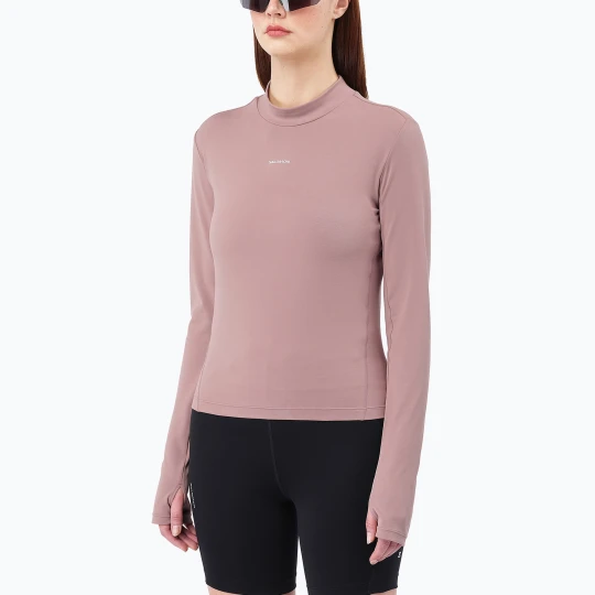 Zdjęcie produktu Longsleeve do biegania damski Salomon Bliss antler Różowy