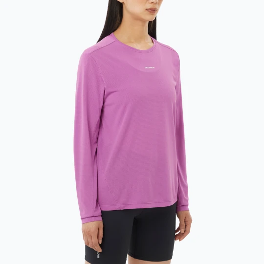 Zdjęcie produktu Longsleeve do biegania damski Salomon Shakeout Core iris orchid Różowy