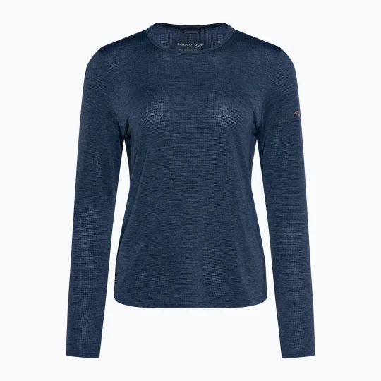 Zdjęcie produktu Longsleeve do biegania damski Saucony Stopwatch navy heather Granatowy