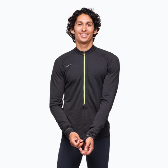 Zdjęcie produktu Longsleeve do biegania męska HOKA BaseZip LS black