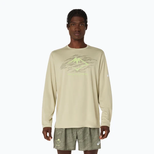 Zdjęcie produktu Longsleeve do biegania męski ASICS Fujitrail Logo LS khaki Beżowy