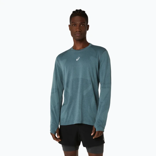 Zdjęcie produktu Longsleeve do biegania męski ASICS Road Seamless foggy teal Niebieski