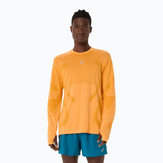 Zdjęcie produktu Longsleeve do biegania męski ASICS Road Seamless yamabuki Pomarańczowy