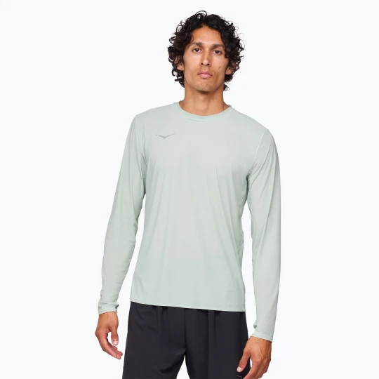 Zdjęcie produktu Longsleeve do biegania męski HOKA Airolite Run aloe vera Zielony
