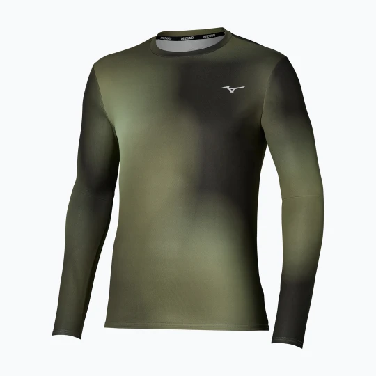 Zdjęcie produktu Longsleeve do biegania męski Mizuno Core Graphic Long Sleeve Tee Forest Night Brązowy